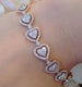 Heart Shape Diamond Bracelet - Hearts & Diamonds