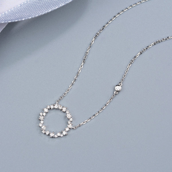 Circle Of Love Necklace - Hearts & Diamonds